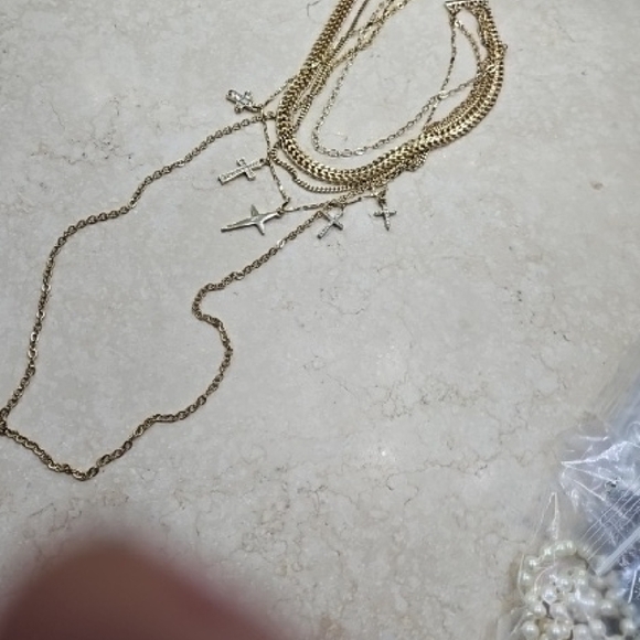 Gold Layered Cross Necklace - Picture 4 of 4